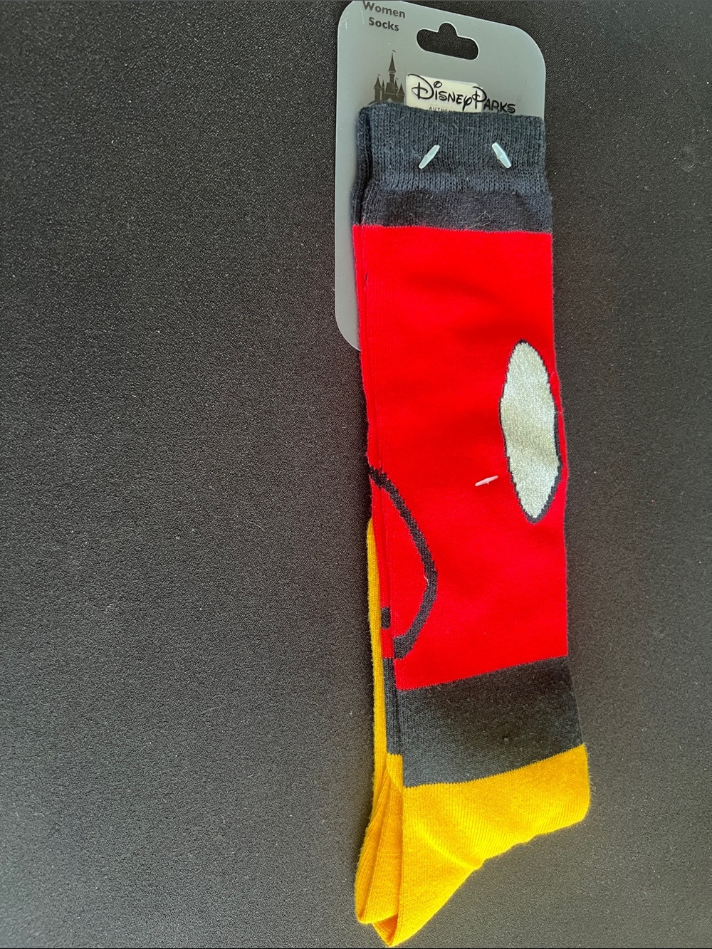 New Disney Women’s Red, Yellow & Gray Character Crew Socks